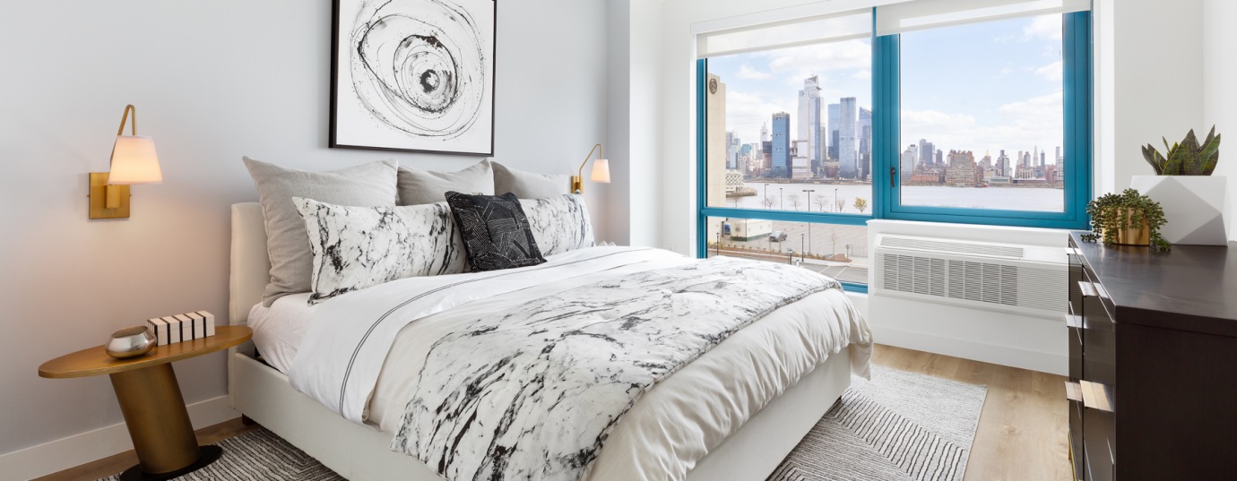 Available studio, one, two, and three bedroom apartments in Weehawken